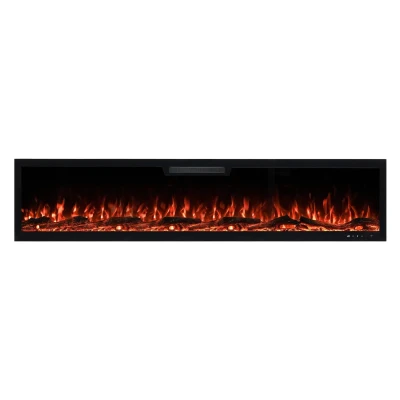 Aflamo Elite 182,8 cm schwarzer wandmontierter Elektrokamin